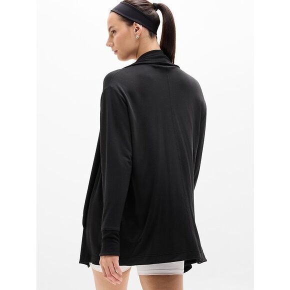 Athleta Pranayama Restore Wrap Cardigan size M Black - Picture 2 of 10